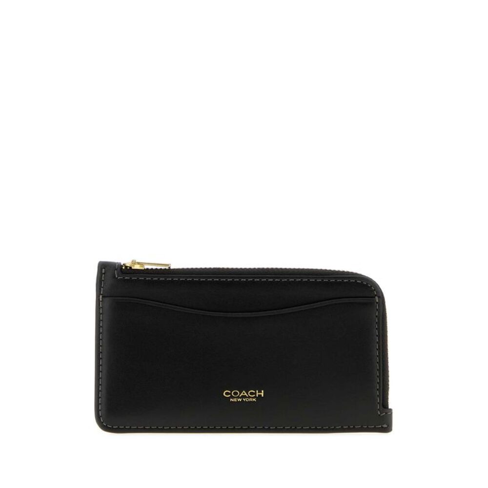 Coach New York Women Black Leather New York Card Holder